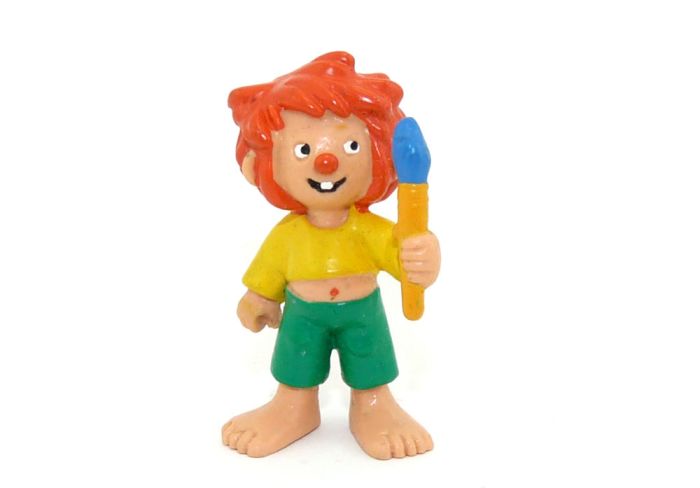 Pumuckl Maler als Werbefigur von CE Bully Germany (Höhe 45mm Pinsel gelb blau)