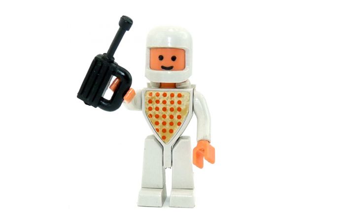 Grauer Astronaut mit Worki torki. Aus der Serie Variable Spielfiguren.