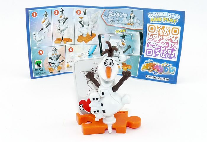 100 Jahre Wald Disney Figur OLAF + Beipackzettel. Kennung VT328 (100 Years of Wonder)