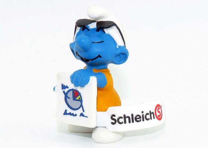 Schleich Marketing Schlumpf 20773. Smurf Schleich NEU mit Fähnchen