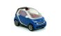 Smart Fortwo Coupe in blau mit Dach offen als Automodell Maßstab 1:87