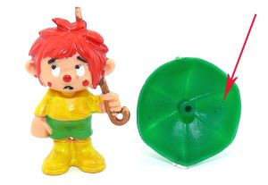 Pumuckl mit Schirm, mit der sehr seltenen Doppelkennung 2 im Schirm (mit Echtheits - Garantieschein)