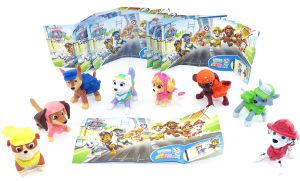 Satz PAW Patrol - 2024 mit allen 8 Figuren und deren Beipackzettel