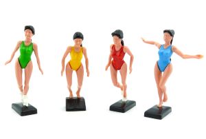 4er Set EU Sportlerin als Steckfiguren aus dem Jahr 1992