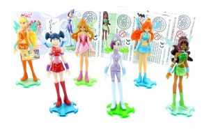 WinX Club Figuren Satz, Tecna, Musa, Bloom, Flora, Layla, Stella